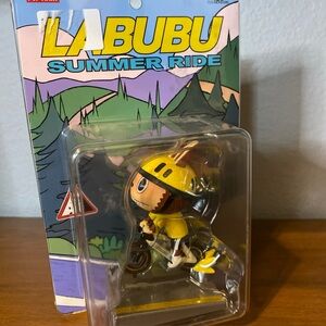 Labubu Pop Mart Hanging Card Summer Ride Labubu on bike